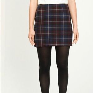 Le Château woven plaid mini skirt